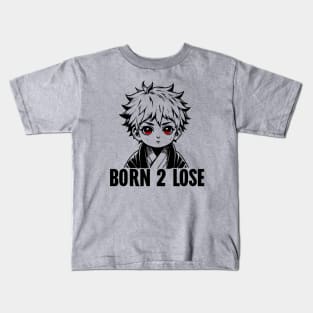anime warrior born 2 lose graphic tee Kids T-Shirt